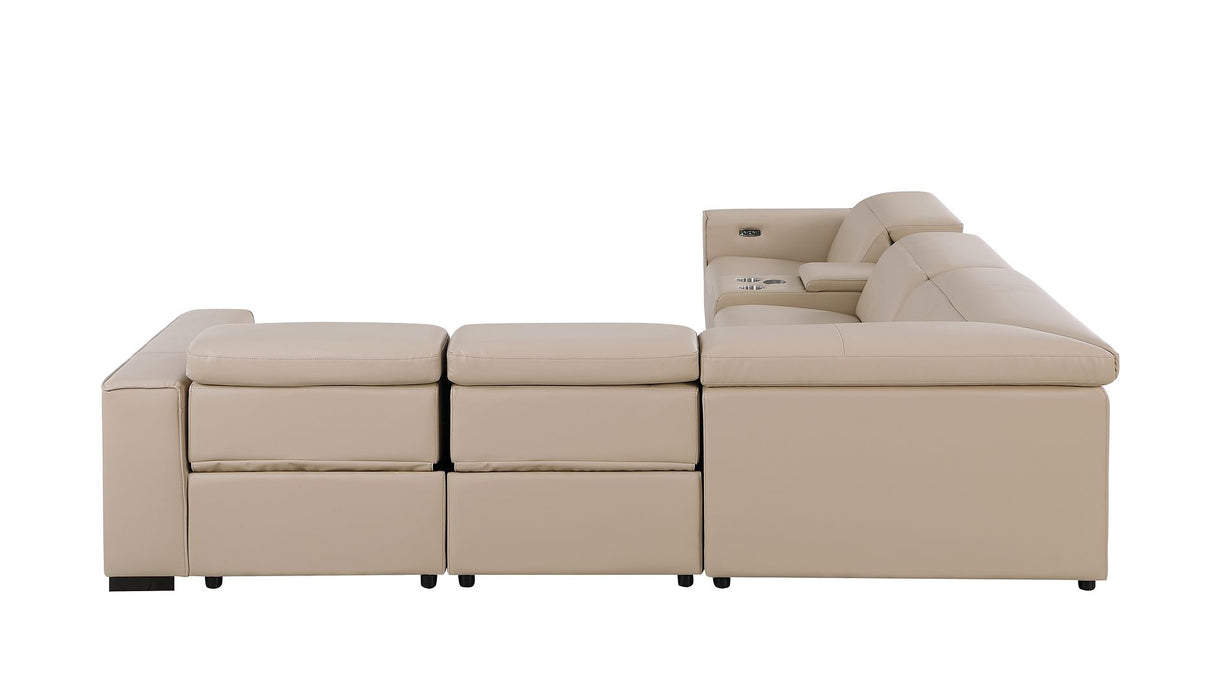 Global United 1208 Beige 6PC Sectional