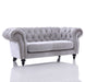 Alexandrina Grey Tufted Velvet Loveseat