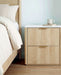 Lydd Nightstand styled in a bedroom