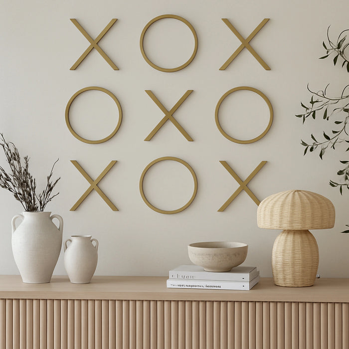 XOXO Gold Stainless Steel Wall Decor
