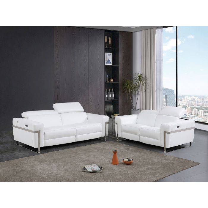 DivanItalia 990 Power Reclining Loveseat | Italian Leather