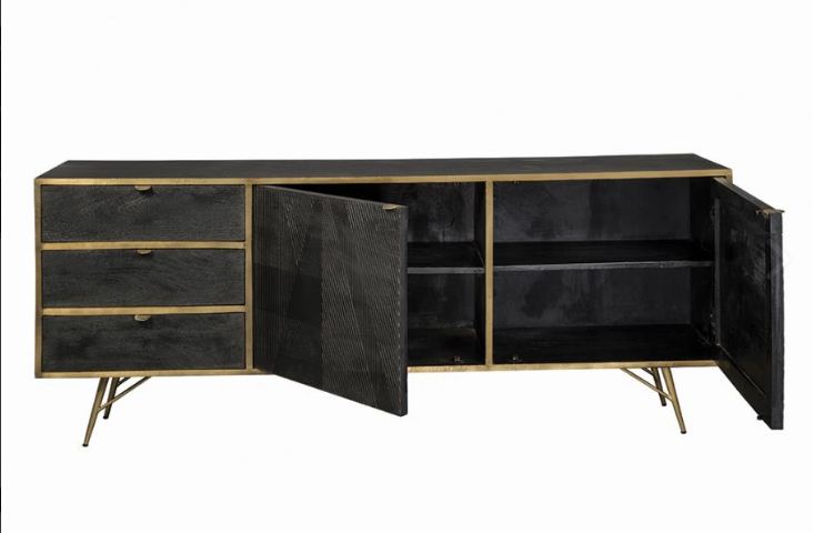 Elevations Brass Dining Server