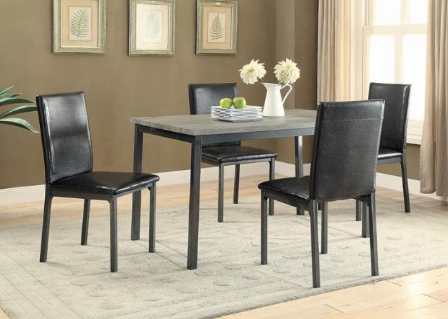 CENTER  DINING CHAIR - Black Transitional Dining Chair | NorCal Furniture Santa Clara CA