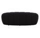 Yolonda - Modern Curved Black Fabric Loveseat