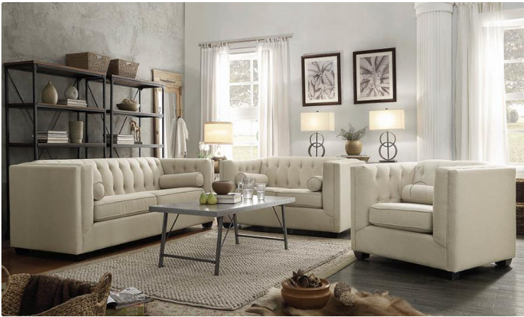 Essence Cairns Oatmeal White Stationary Sofa