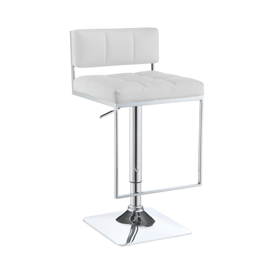 WHITE - ADJUSTABLE BAR STOOL