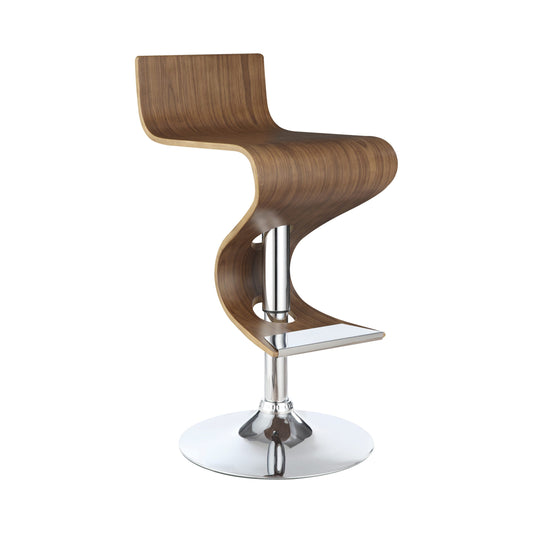 WALNUT - ADJUSTABLE BAR STOOL