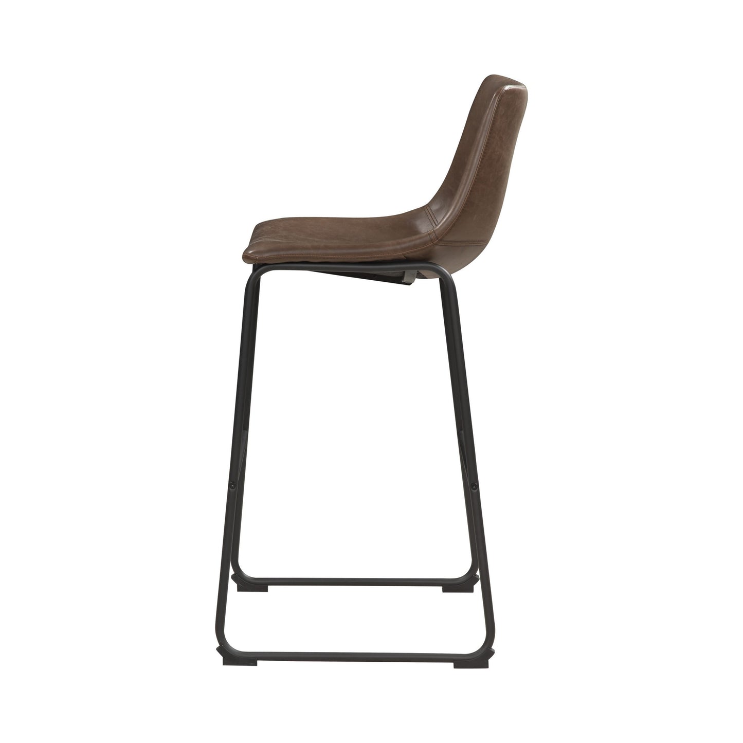 TWO-TONE BROWN - ARMLESS  BAR STOOL