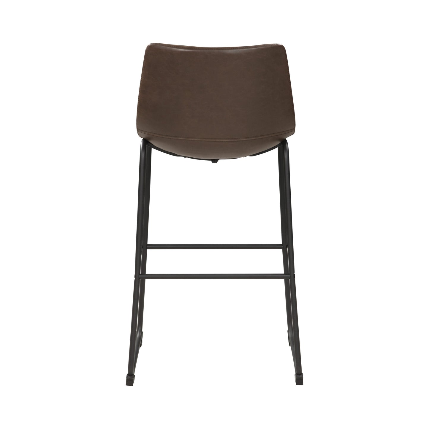 TWO-TONE BROWN - ARMLESS  BAR STOOL