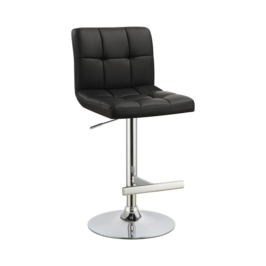 BLACK - ADJUSTABLE HEIGHT BAR STOOL