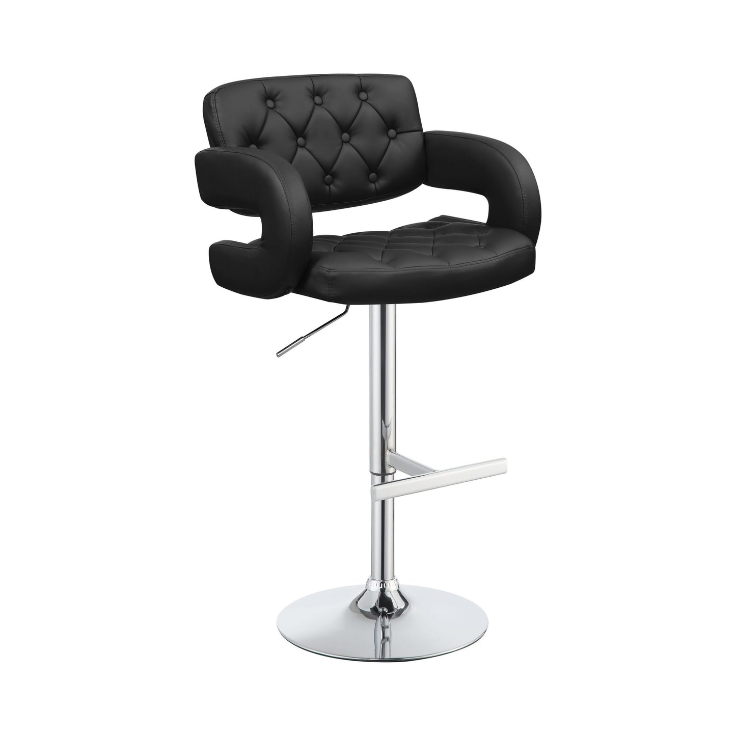 BLACK - 29" ADJUSTABLE HEIGHT BAR STOOL