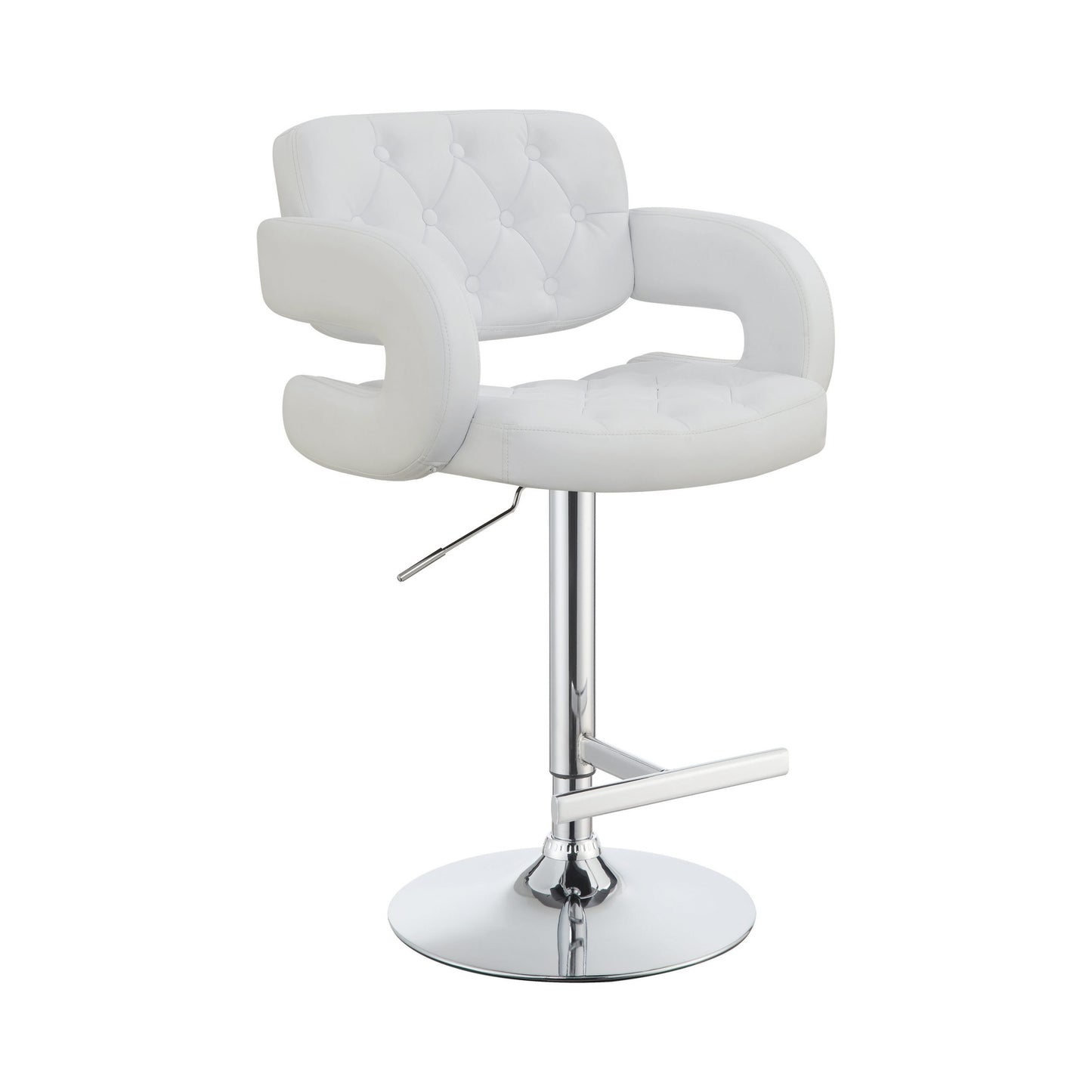 WHITE- 29" ADJUSTABLE HEIGHT BAR STOOL