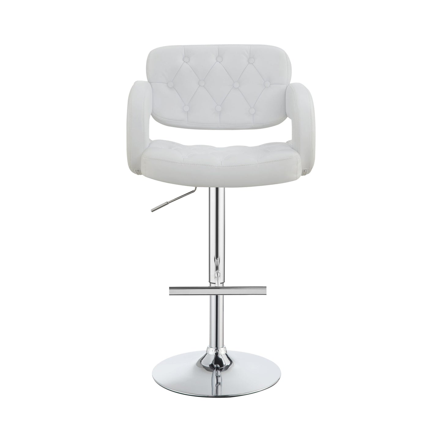 WHITE- 29" ADJUSTABLE HEIGHT BAR STOOL