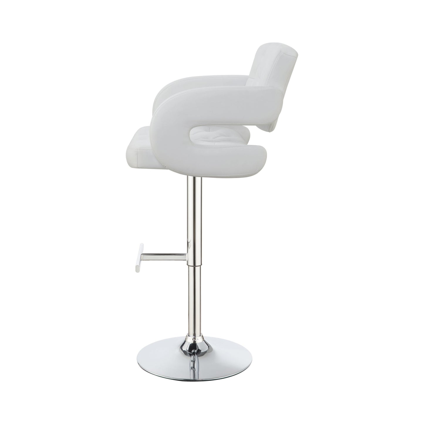 WHITE- 29" ADJUSTABLE HEIGHT BAR STOOL