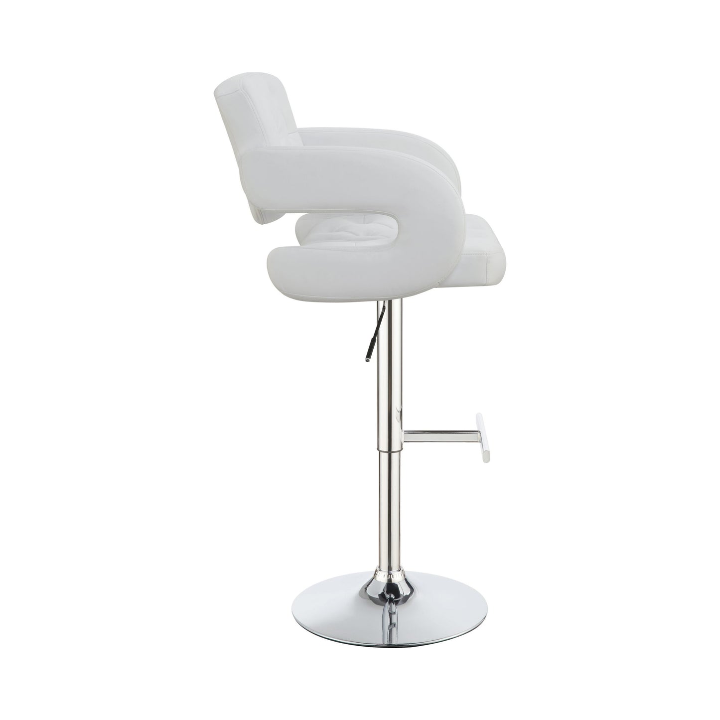 WHITE- 29" ADJUSTABLE HEIGHT BAR STOOL