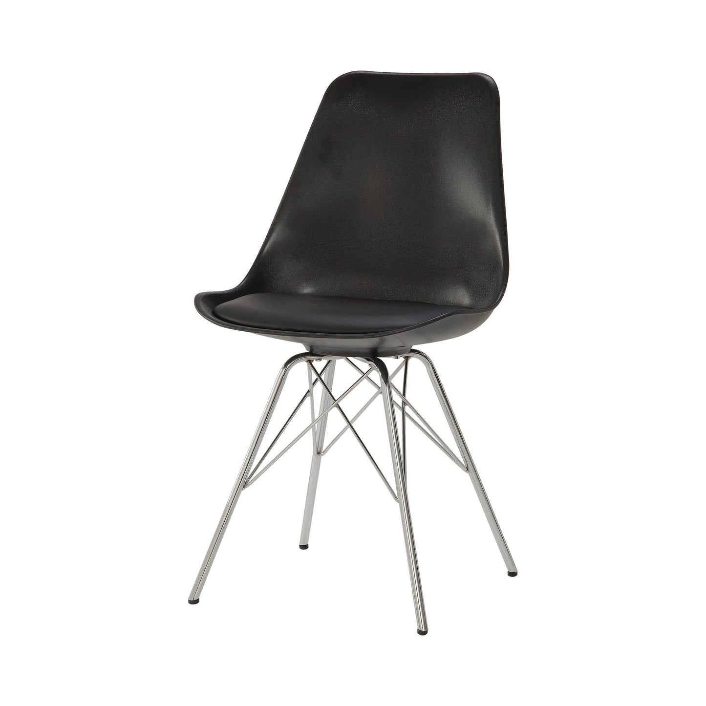 BLACK - ARMLESS DINING CHAIR