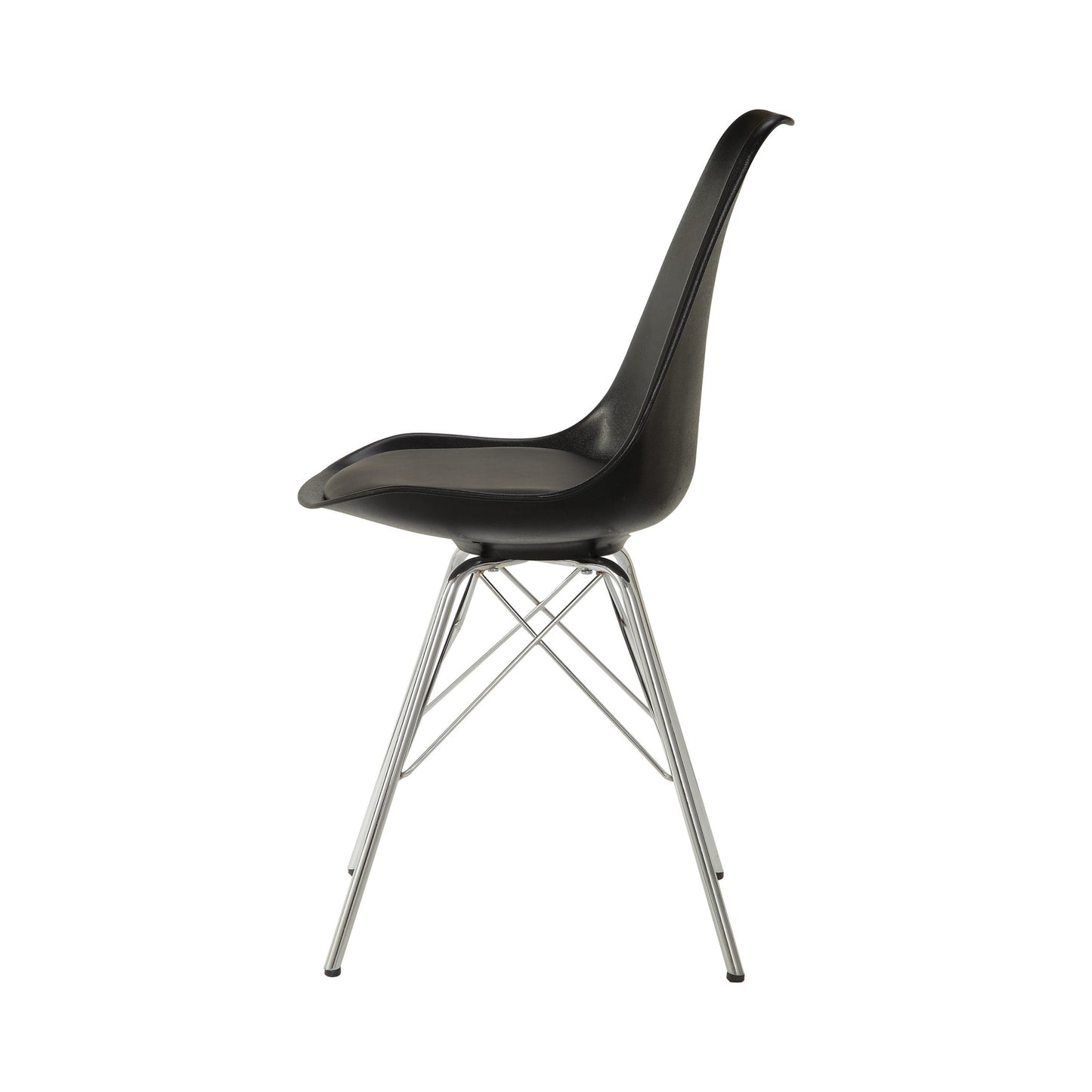 BLACK - ARMLESS DINING CHAIR