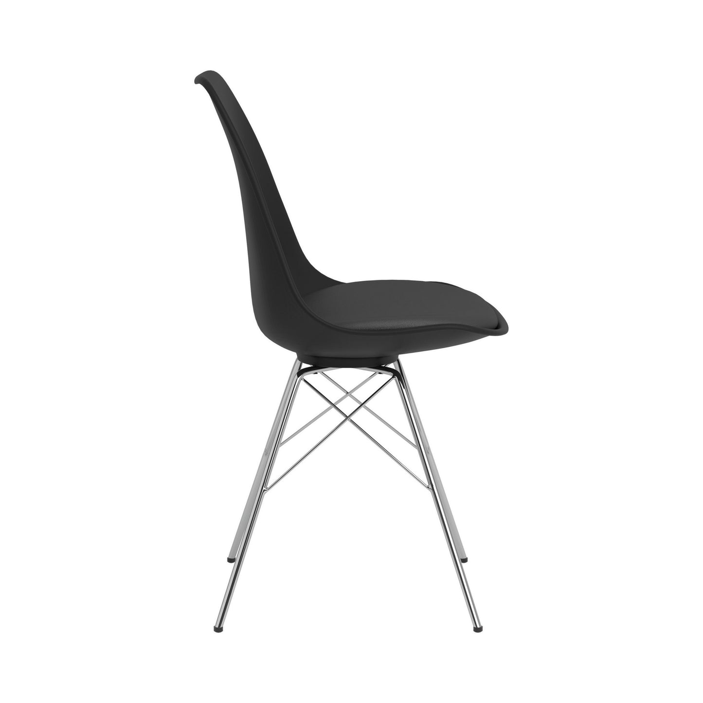 BLACK - ARMLESS DINING CHAIR