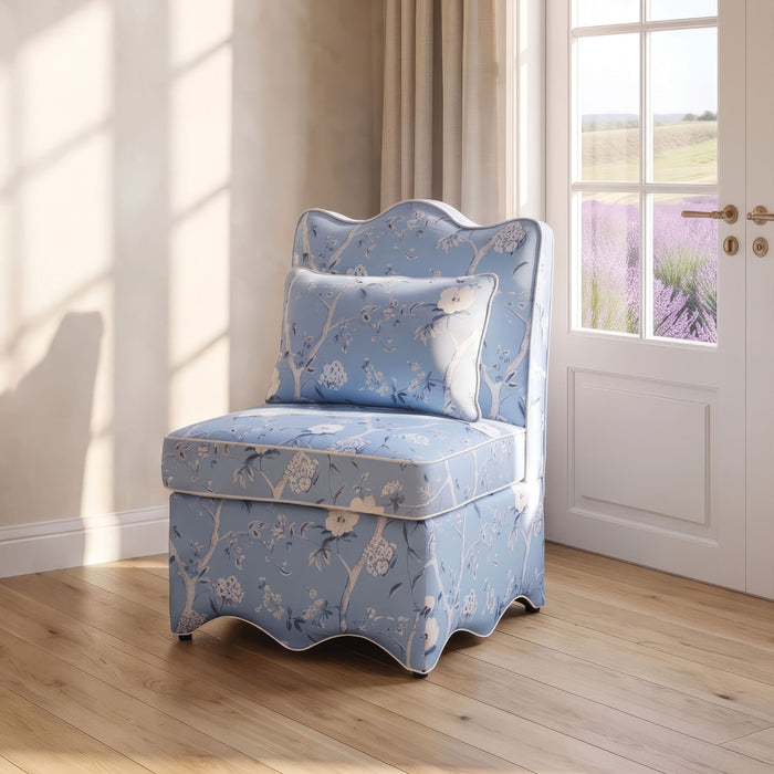 Hemsworth Accent Chair - Chinoiserie Sky Blue/White