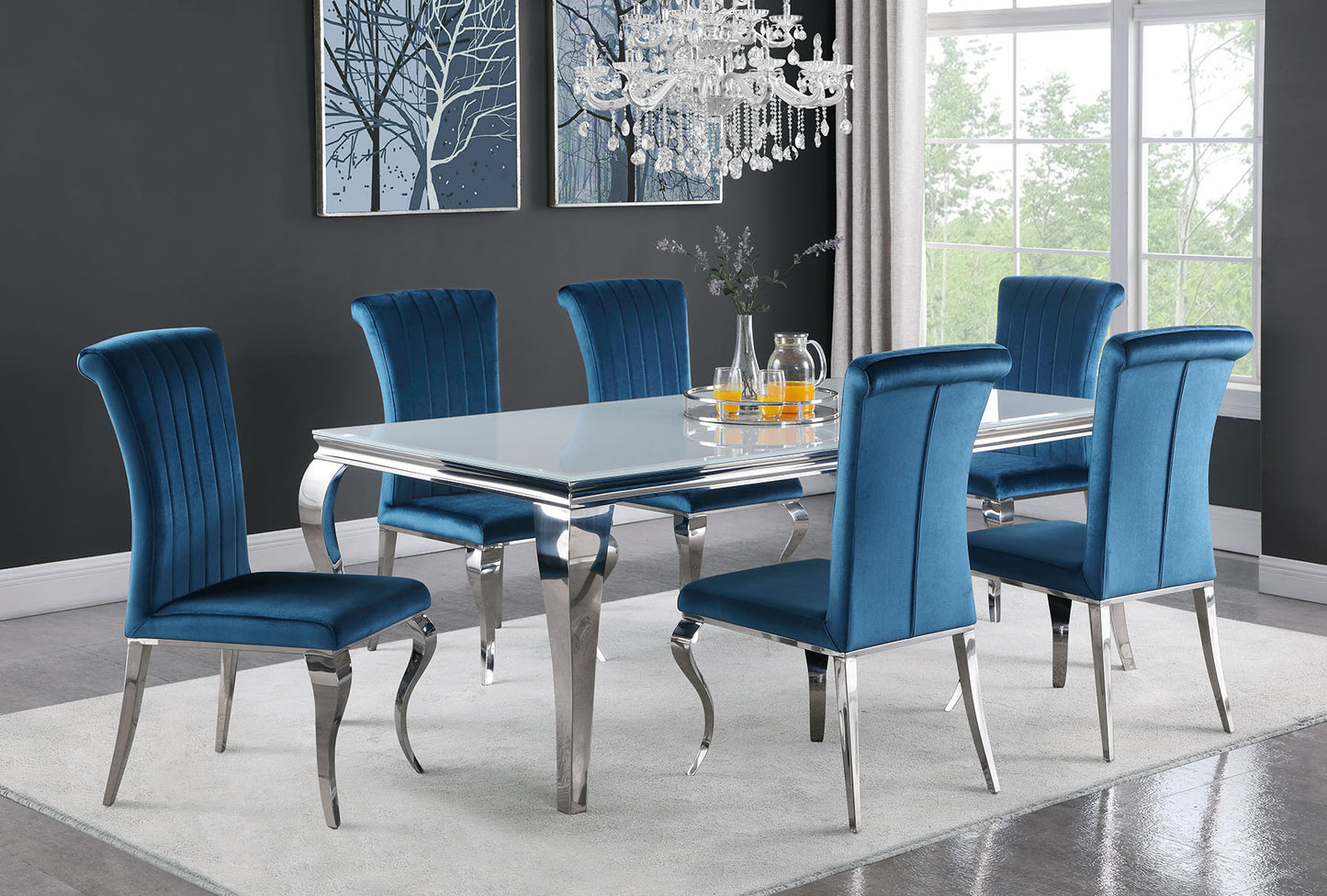 TEAL - UPHOLSTERED DINING CHAIR