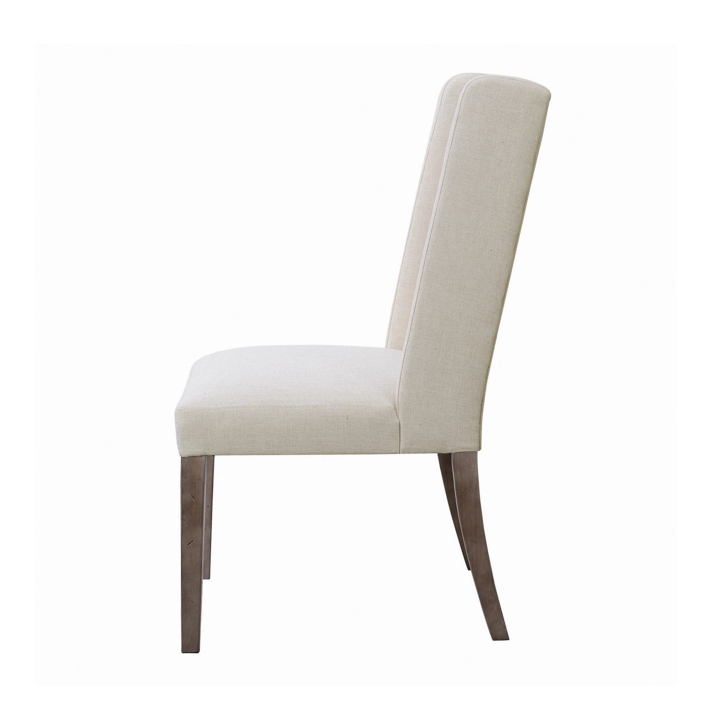 BEIGE - TUFTED BACK DINING CHAIR