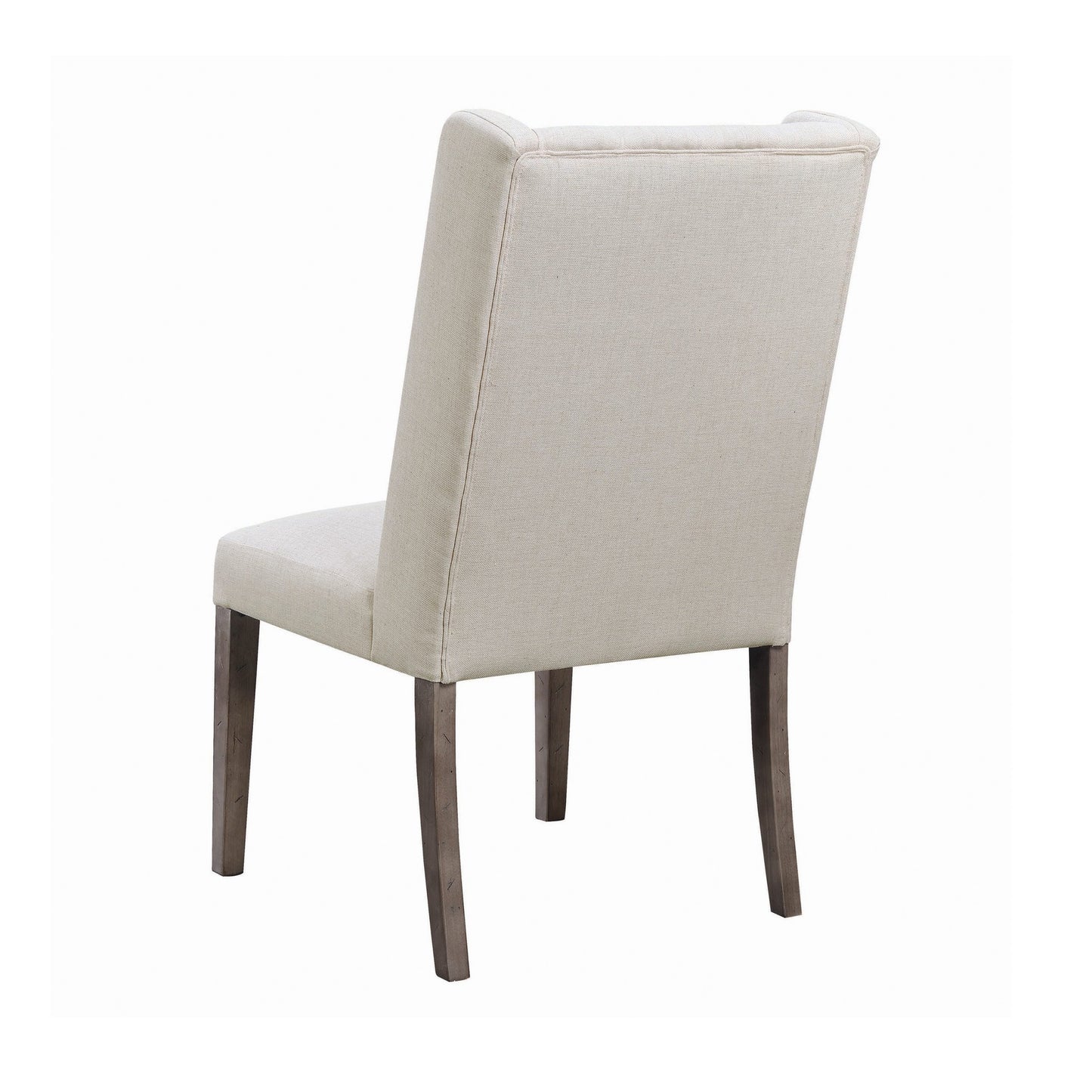 BEIGE - TUFTED BACK DINING CHAIR