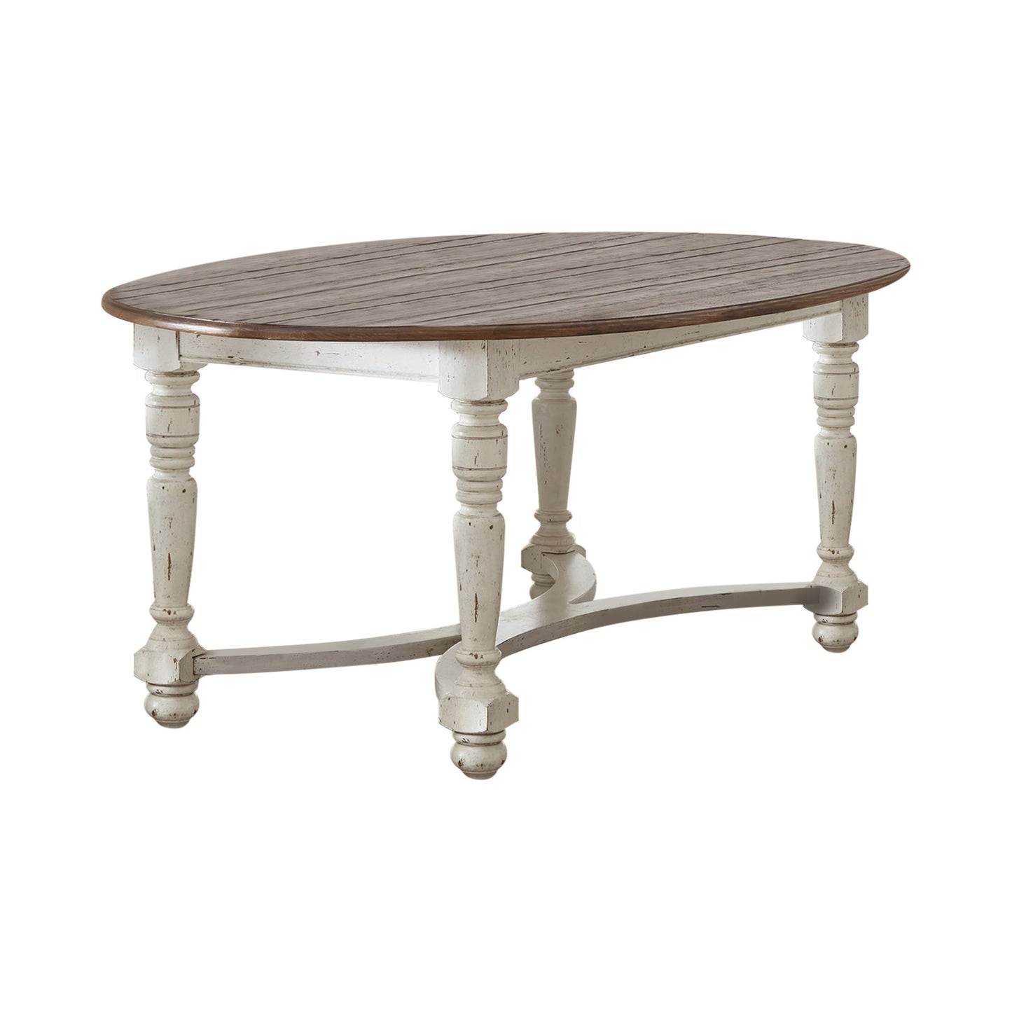 WHITE - OVAL DINING TABLE