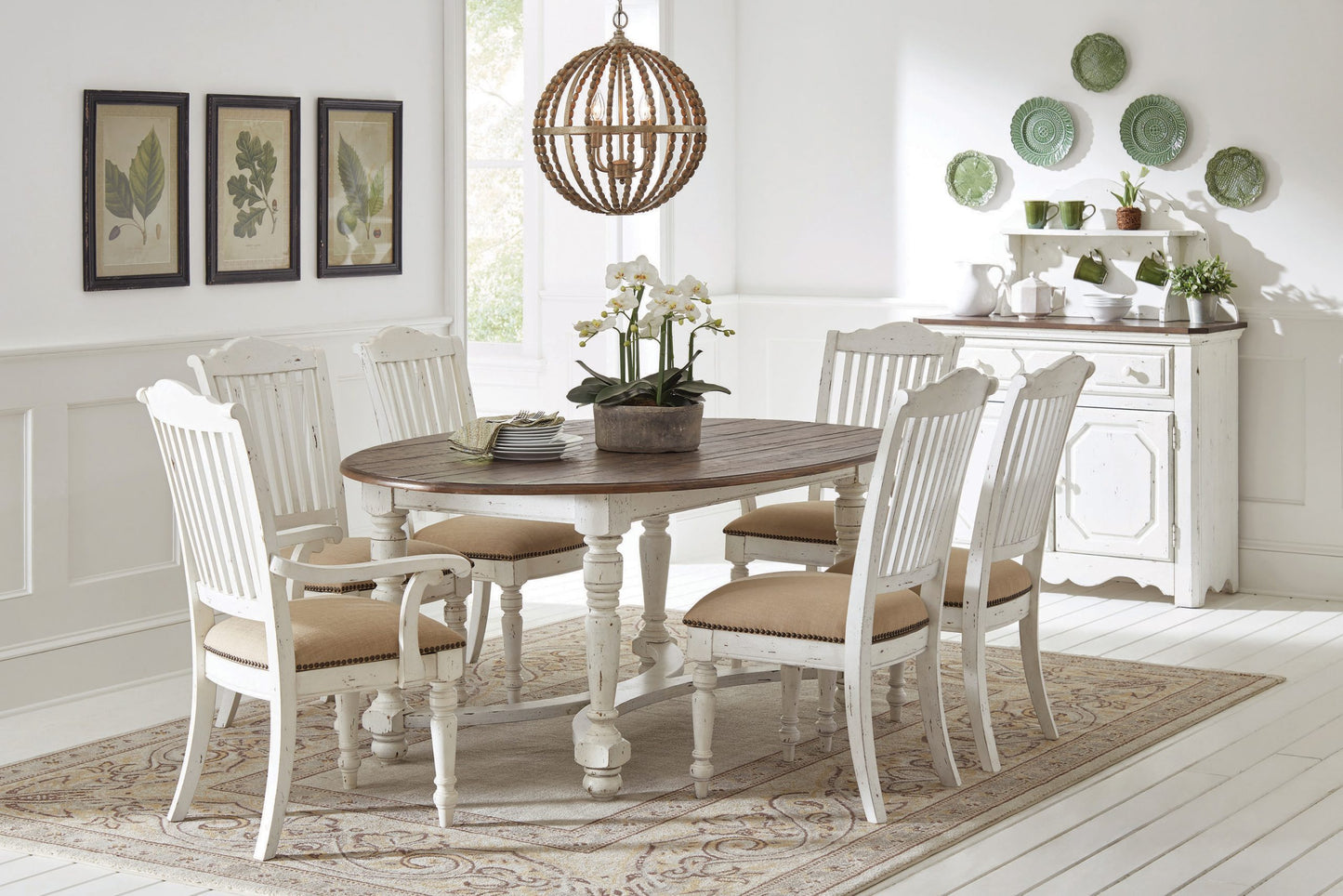 WHITE - OVAL DINING TABLE