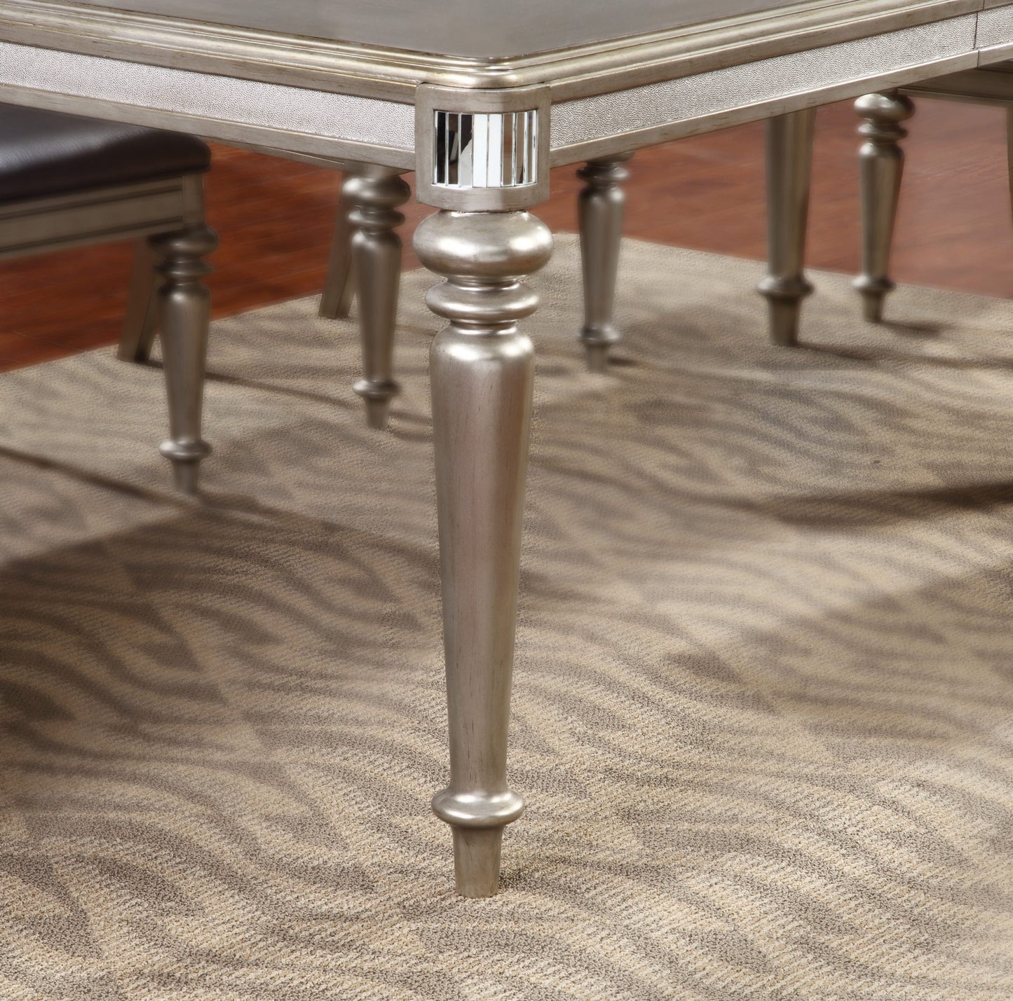 METALLIC PLATINUM - RECTANGULAR DINING TABLE