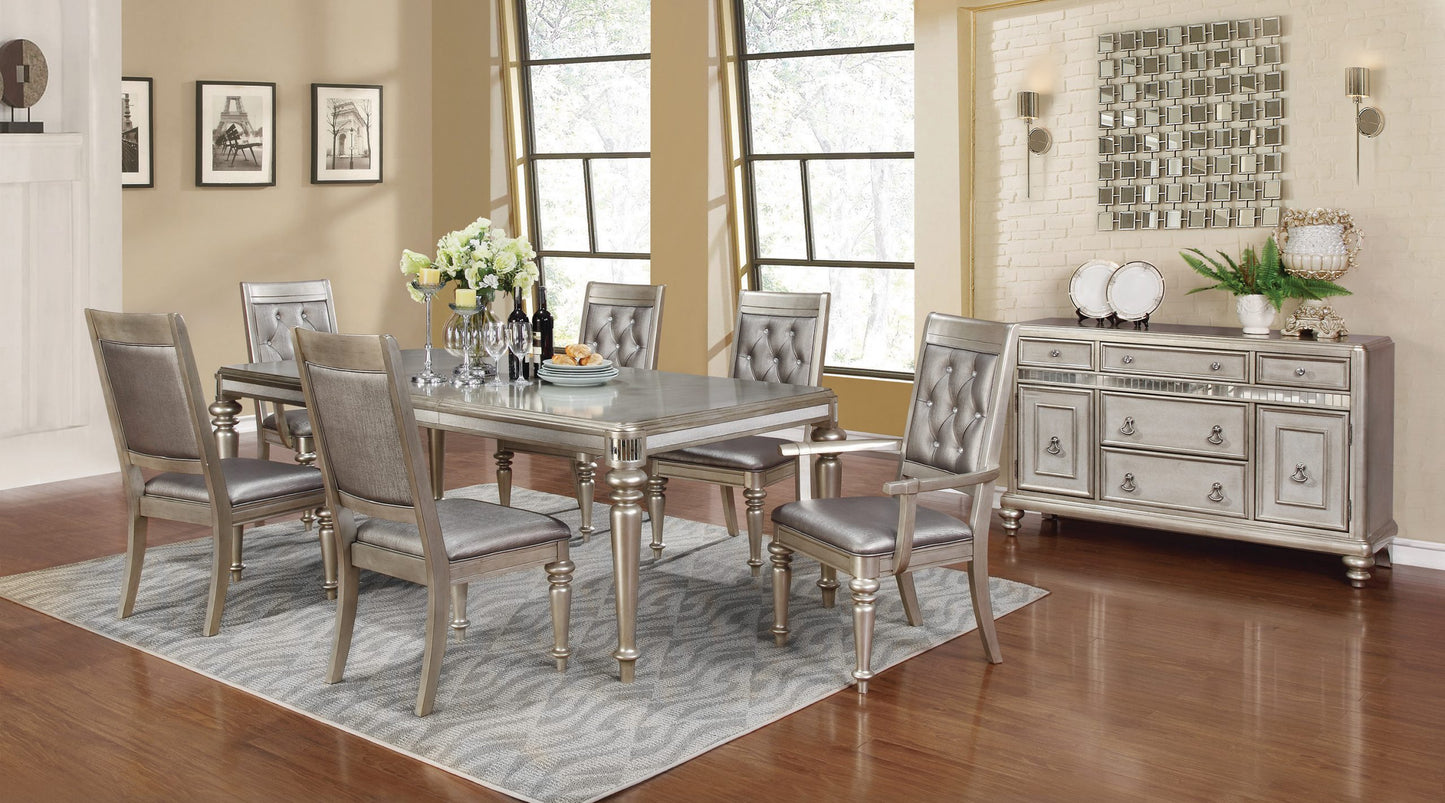 METALLIC PLATINUM - RECTANGULAR DINING TABLE