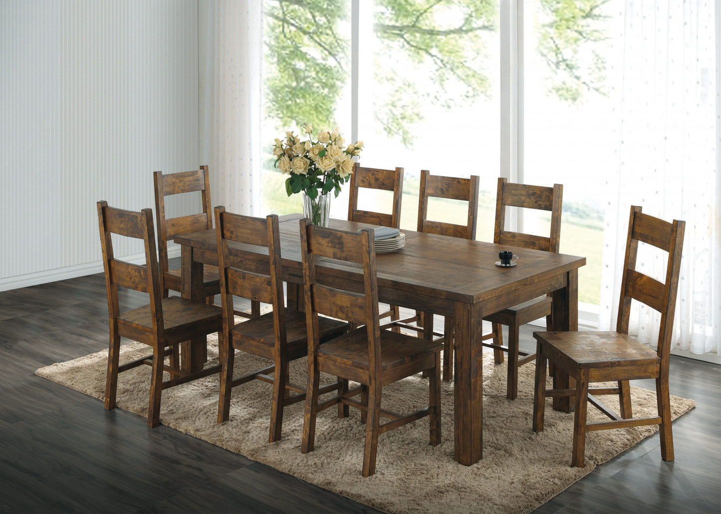 RUSTIC GOLDEN BROWN - DINING SIDE CHAIR