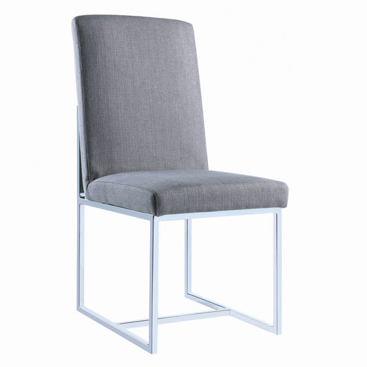 GREY - UPHOLSTERED SIDE DINING CHAIR