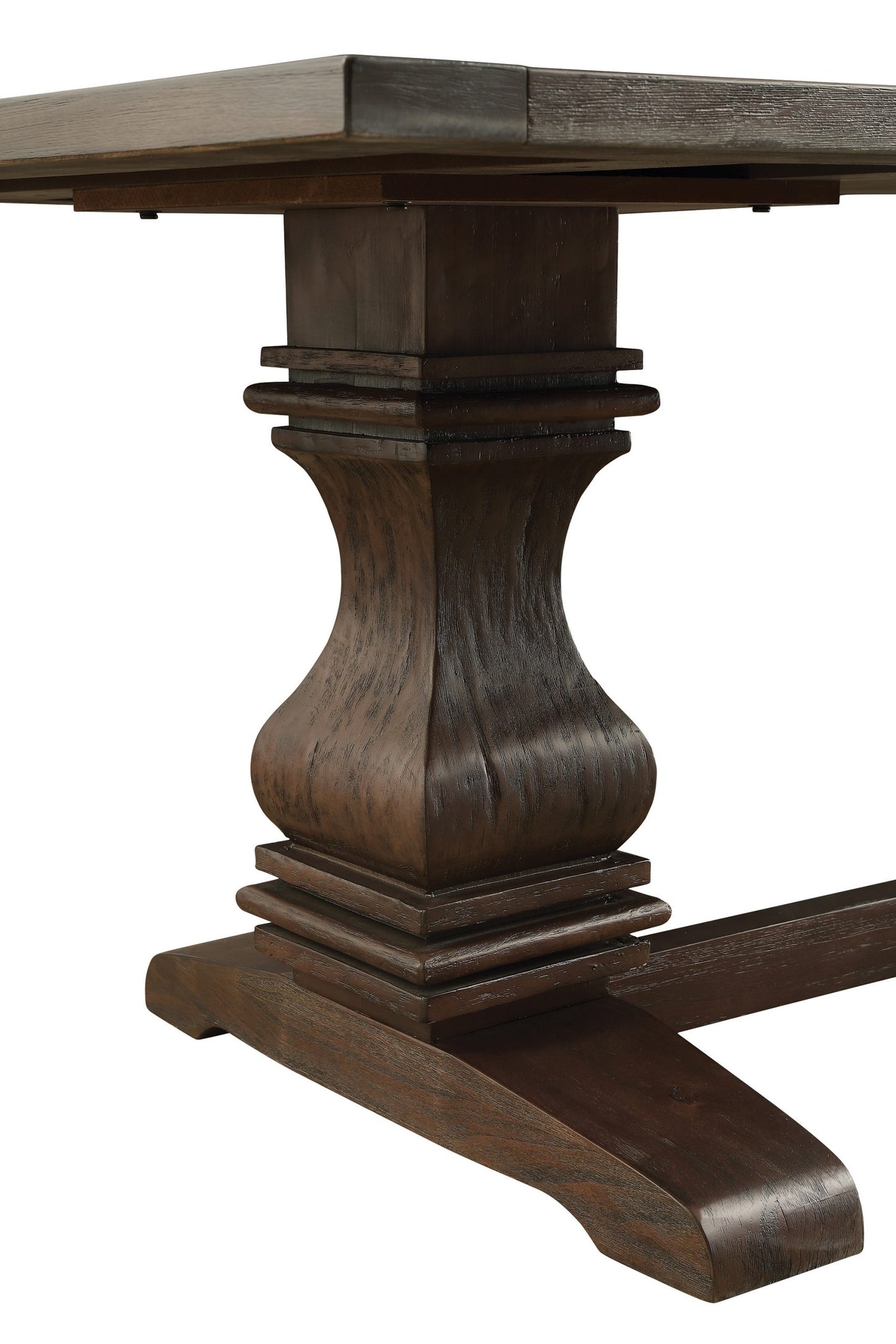 RUSTIC ESPRESSO - DOUBLE PEDESTALS DINING TABLE