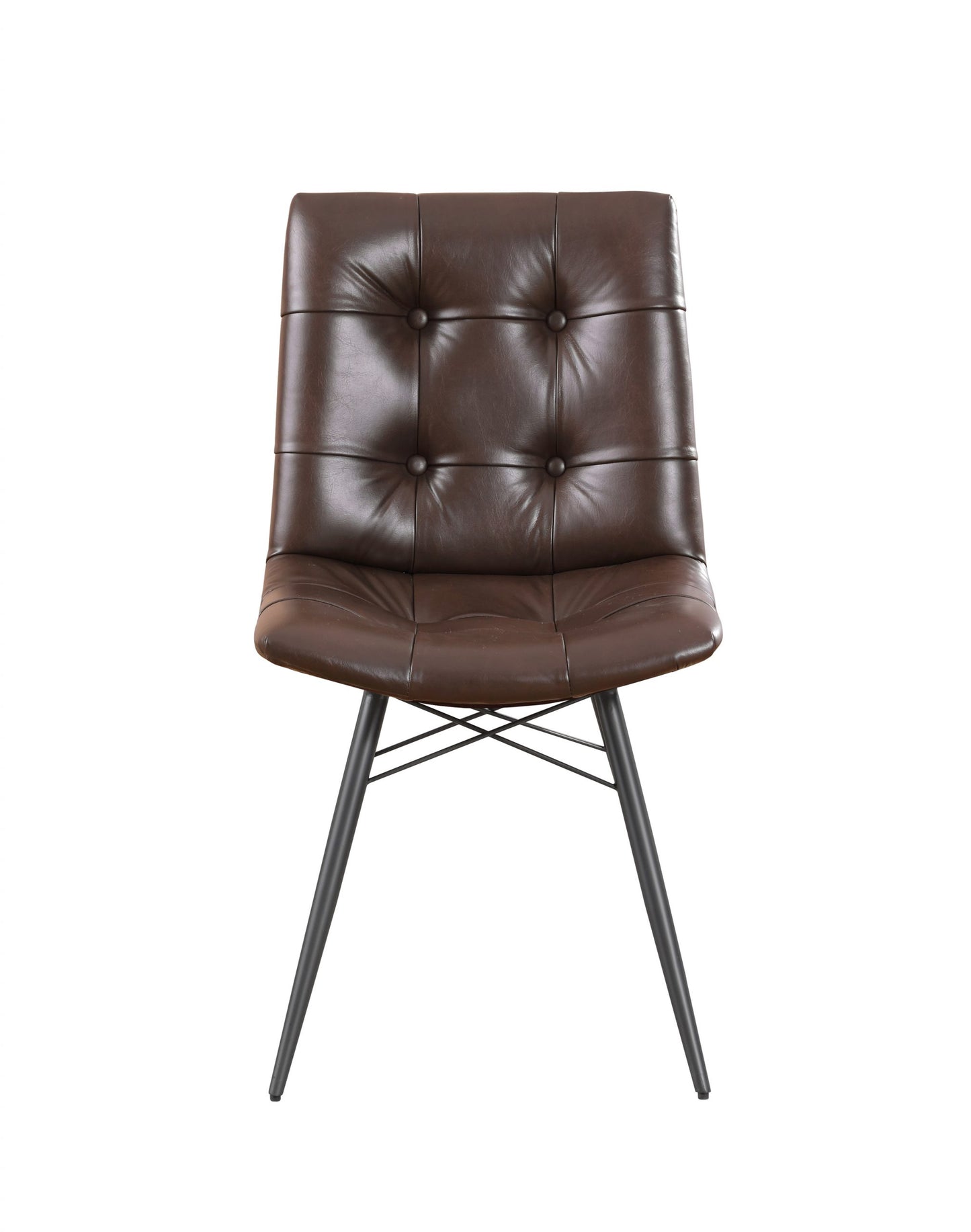 BROWN - TUFTED DINING CHAIR