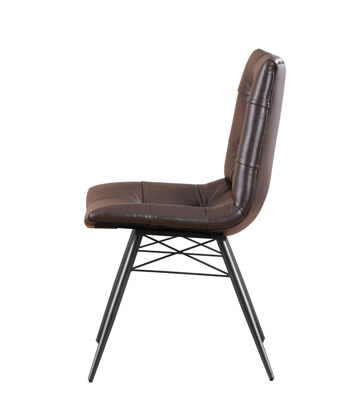 BROWN - TUFTED DINING CHAIR