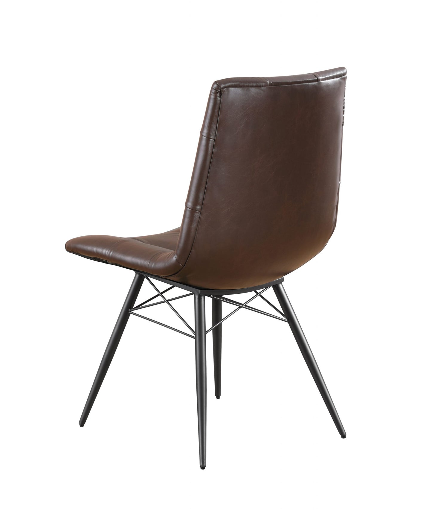 BROWN - TUFTED DINING CHAIR