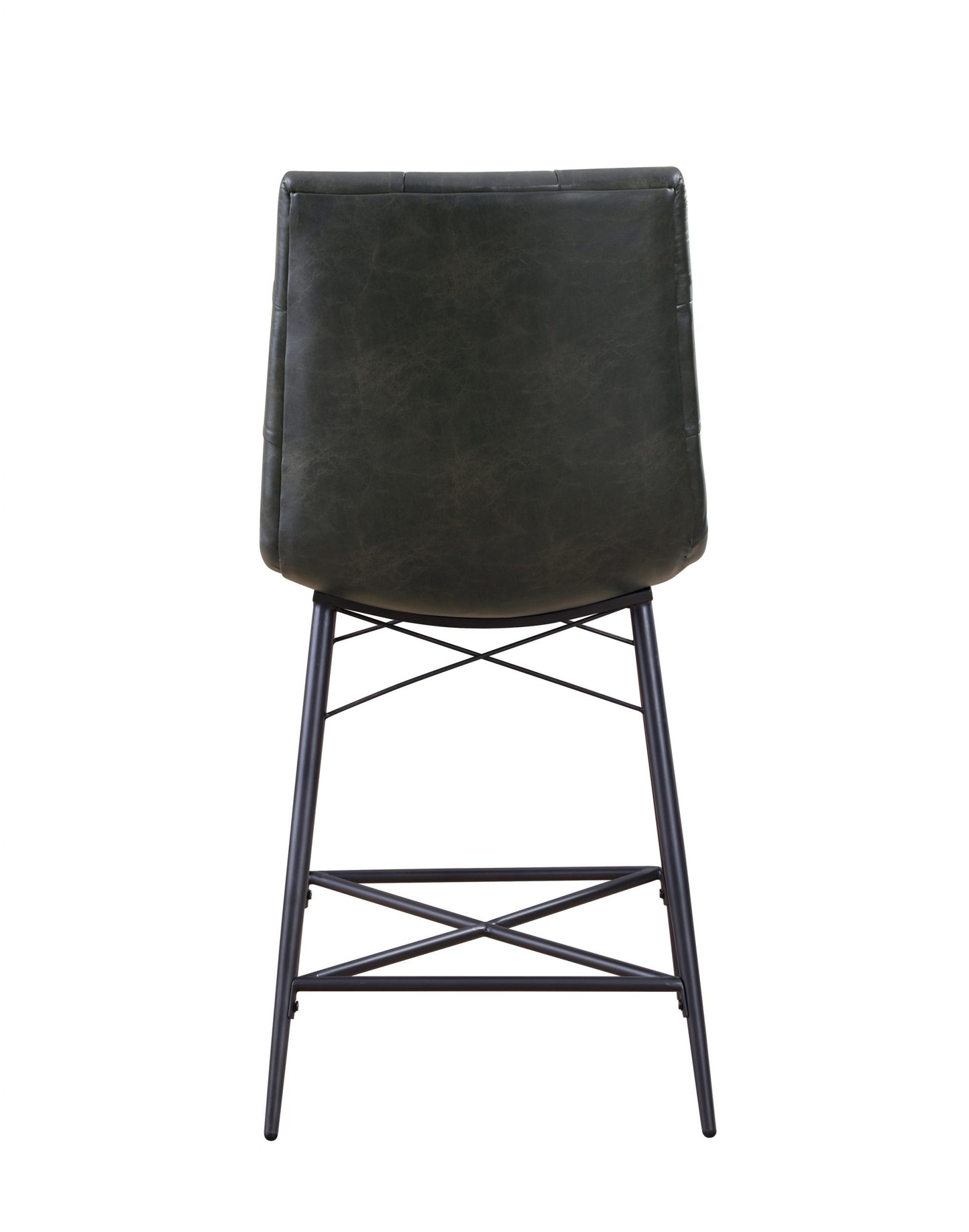 GREY - UPHOLSTERED TUFTED COUNTER HEIGHT STOOL