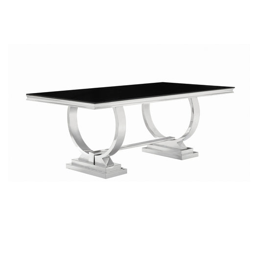 STAINLESS STEEL IN CHROME - DINING TABLE