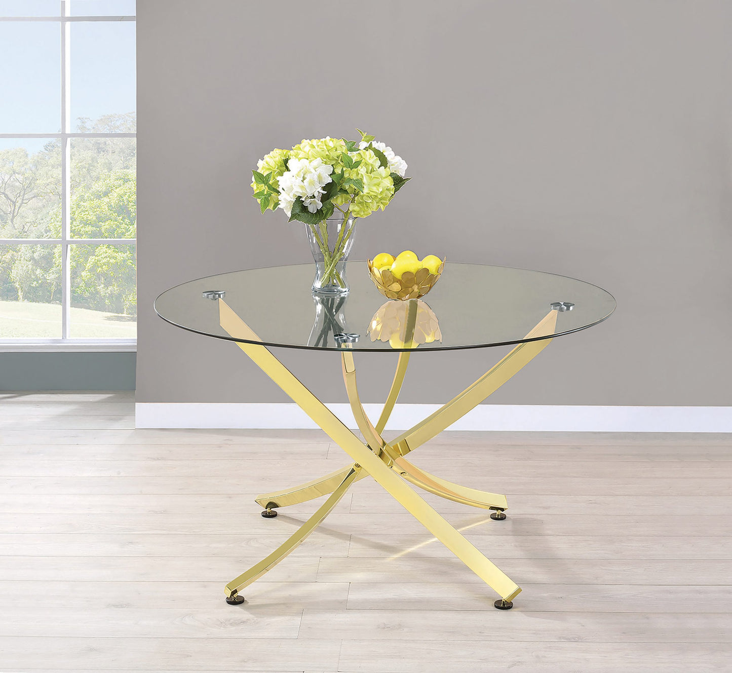 BRASS - ROUND DINING TABLE