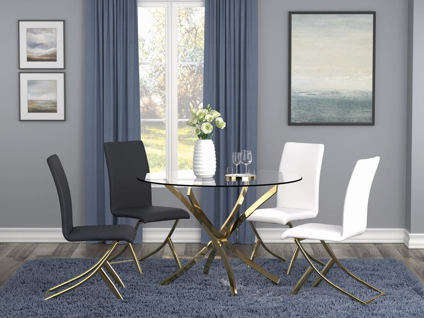 BRASS - ROUND DINING TABLE