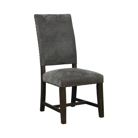 WARM GREY - UPHOLSTERED SIDE DINING CHAIR