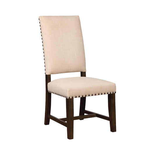 BEIGE - UPHOLSTERED SIDE DINING CHAIR