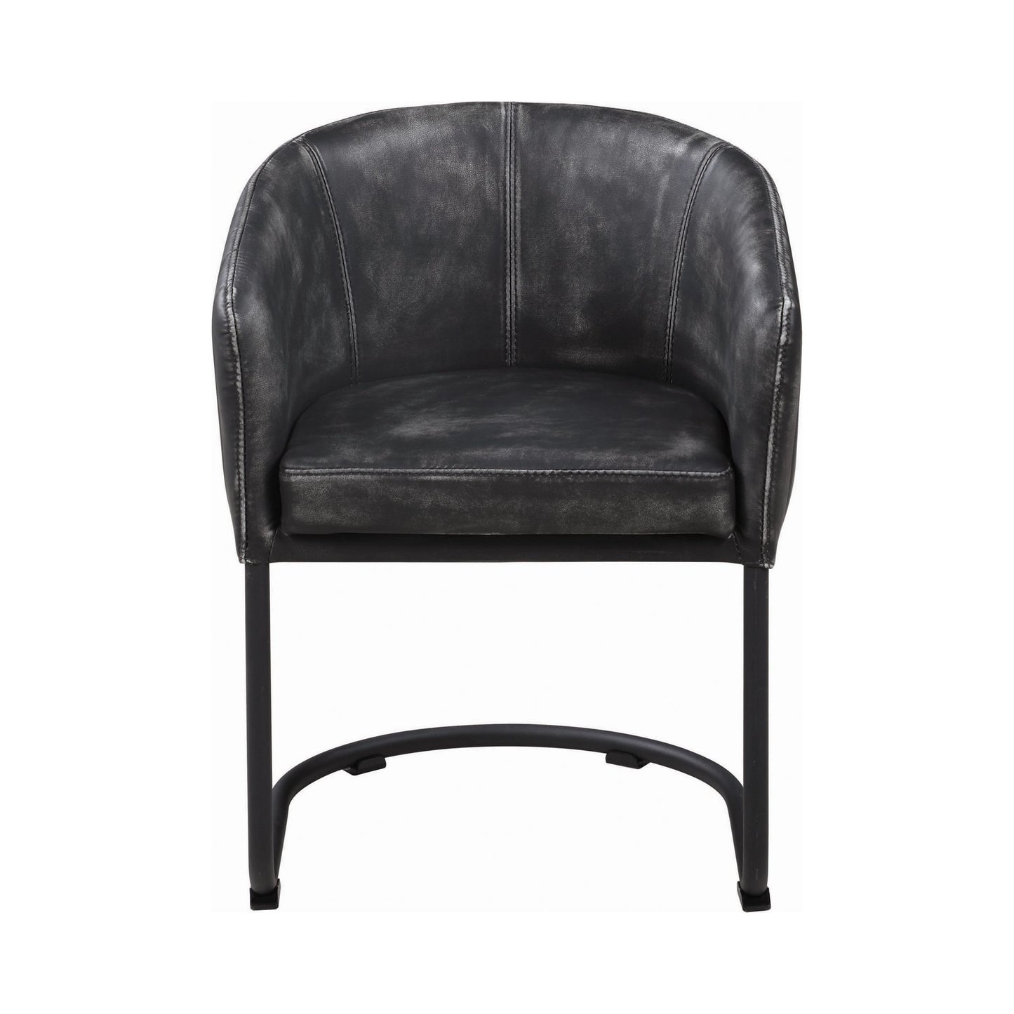 MATTE BLACK - UPHOLSTERED DINING CHAIR