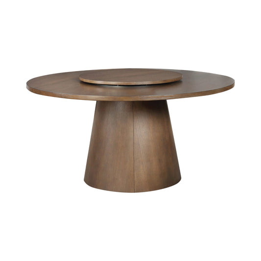 DARK COCOA - DRUM BASE ROUND DINING TABLE