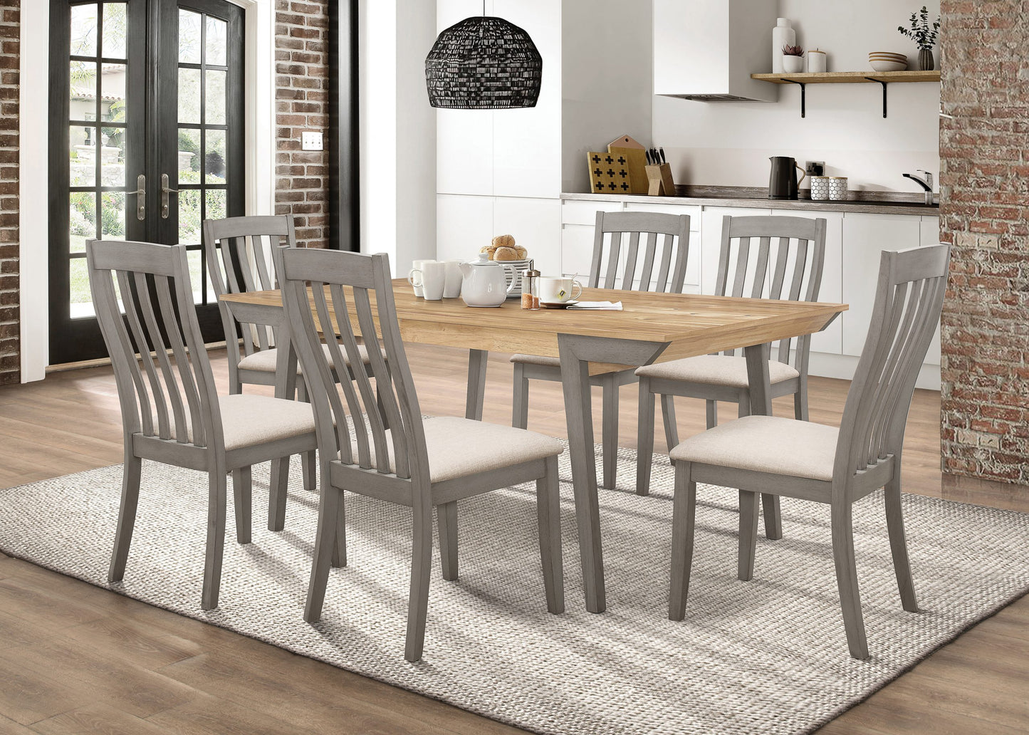 COASTAL GREY - WOODEN DINING TABLE