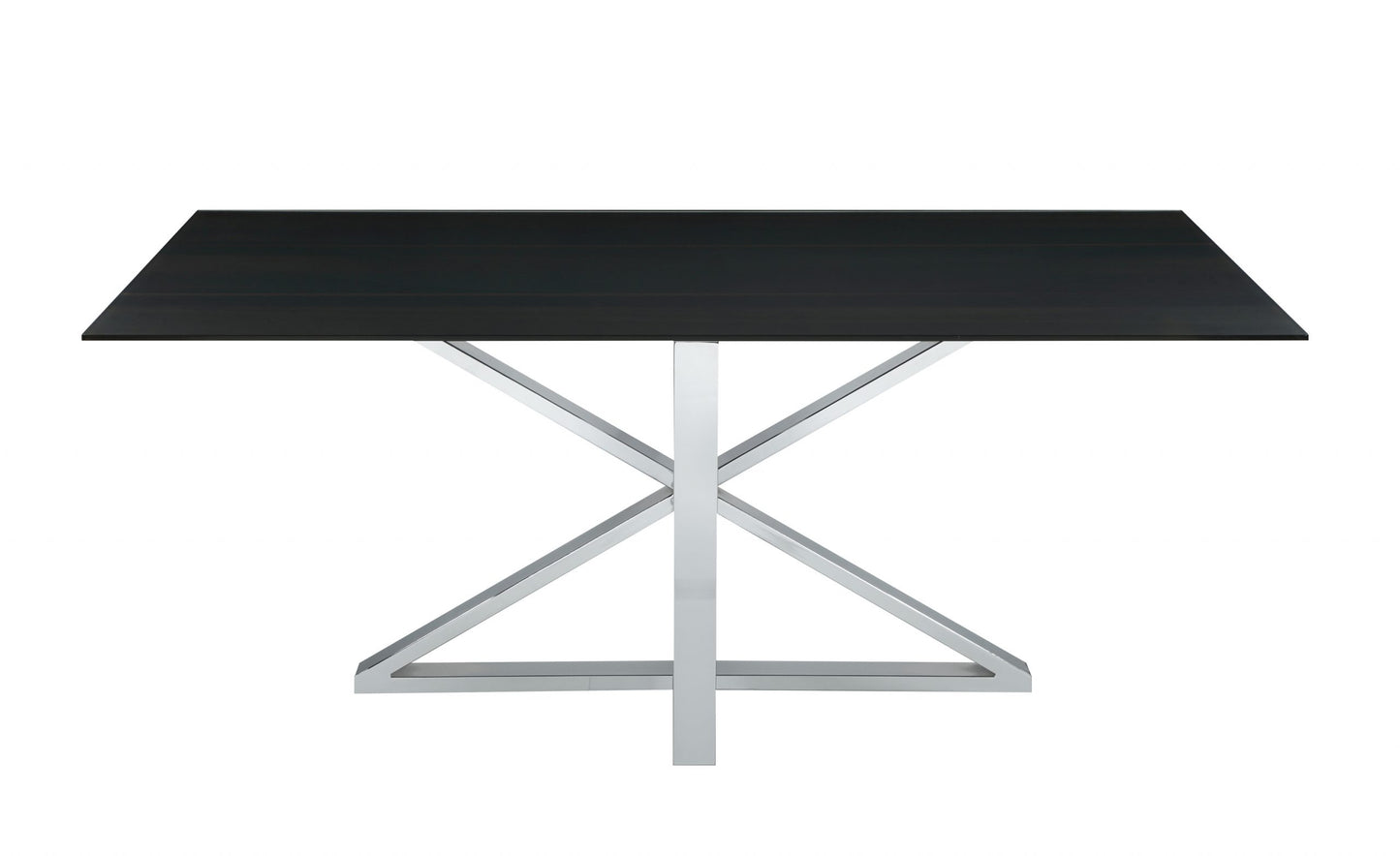 BLACK - RECTANGULAR X-CROSS  DINING TABLE