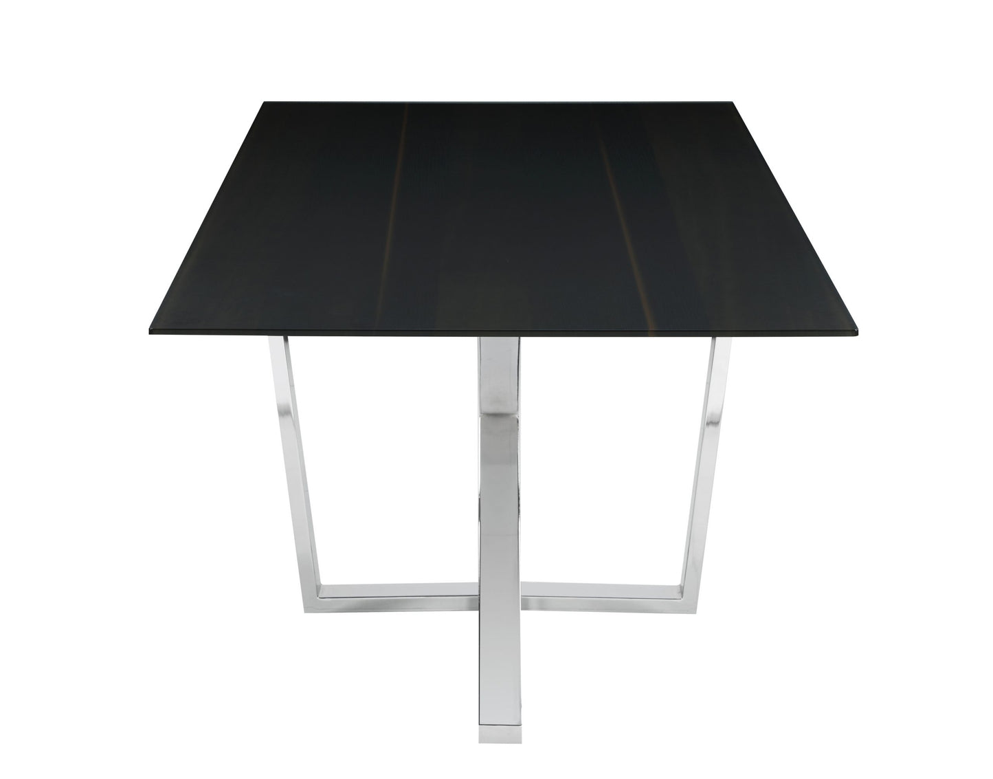 BLACK - RECTANGULAR X-CROSS  DINING TABLE