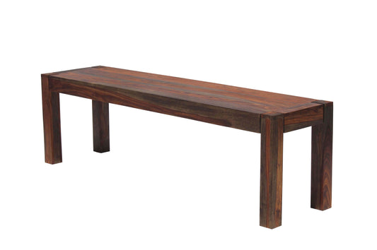 WARM CHESTNUT - RECTANGULAR WOODEN BENCH