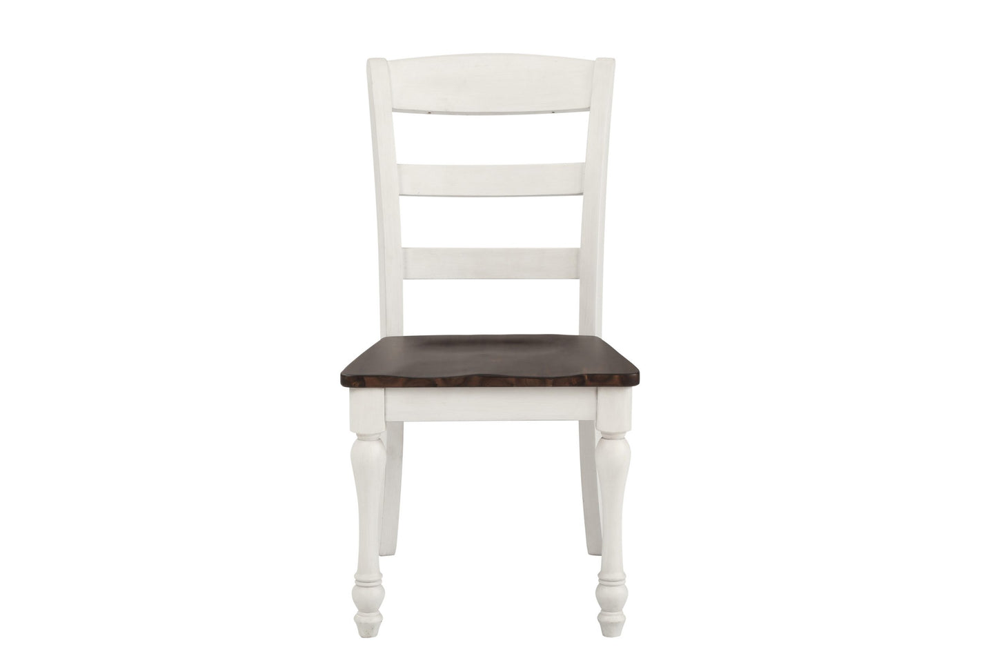 WHITE - LADDER BACK SIDE DINING CHAIRS