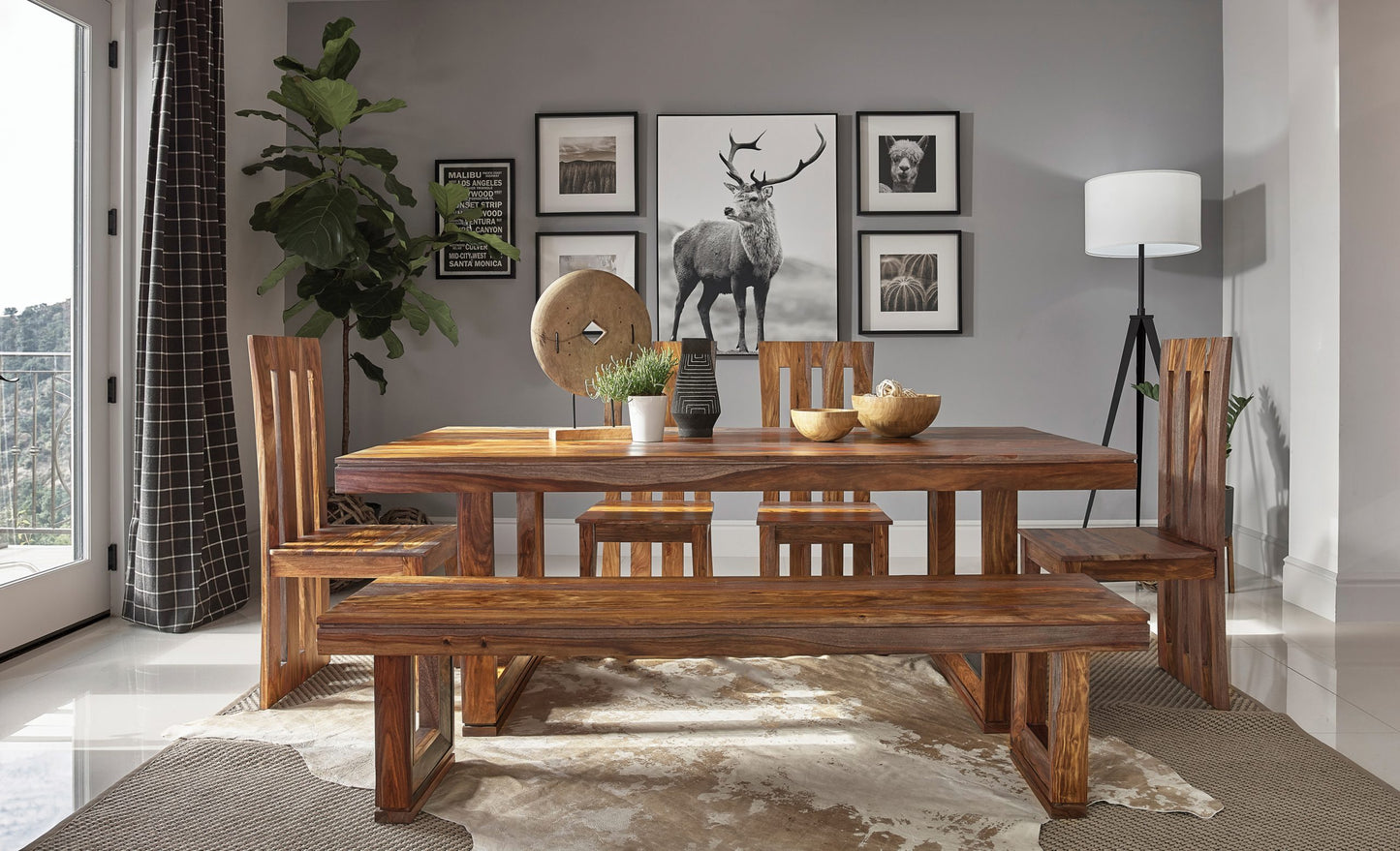 BROWN - RECTANGLE DINING TABLE